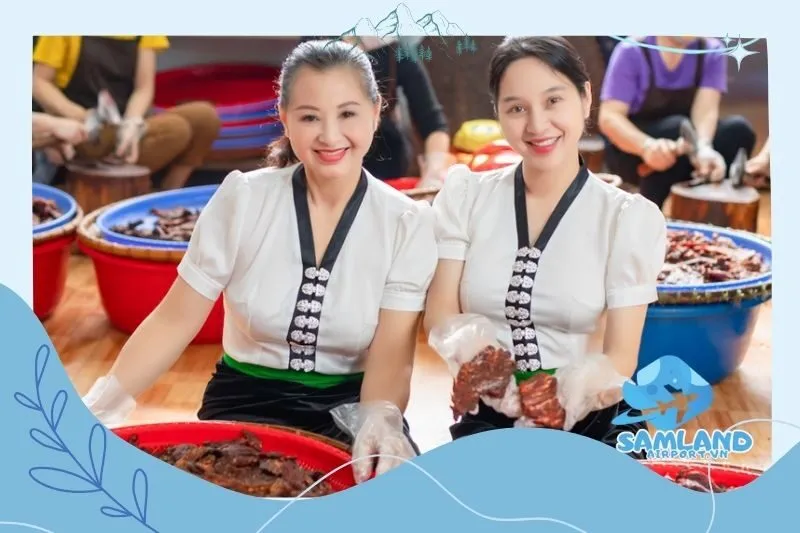 Giá trị văn hóa ẩm thực thịt trâu gác bếp Lào Cai